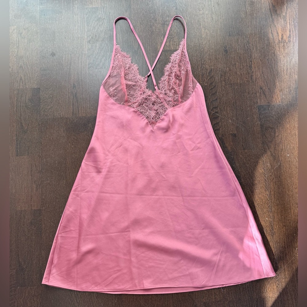 Victoria’s Secret Pink Lace Slip Lingerie Dress